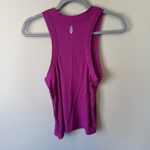 Free People Movement Blissed Out Tank Pink Cactus Flower Athleisure Size Medium - Picture 7 of 7